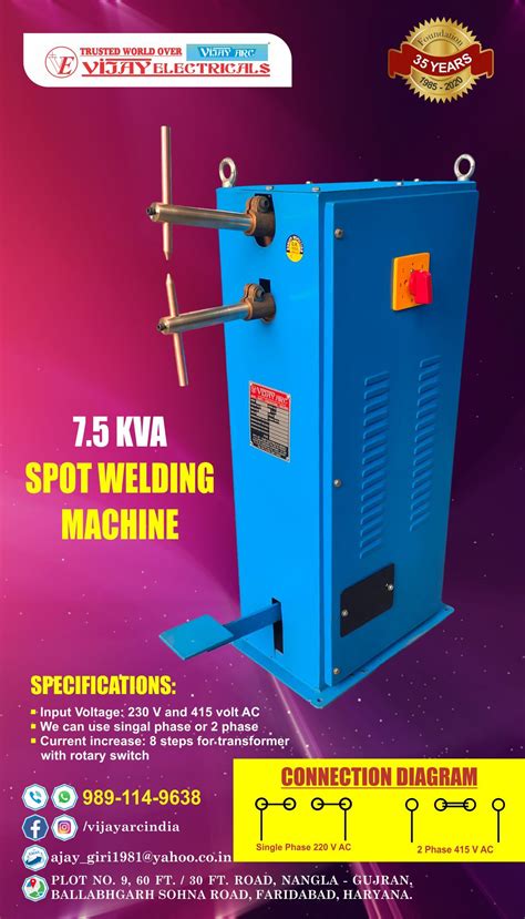 spot welding machine specifications